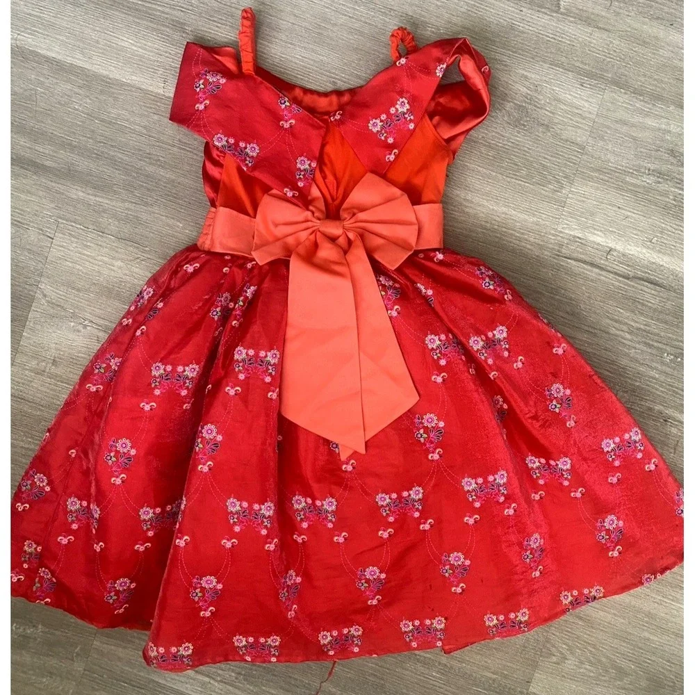 Disney Parks Store Elena‎ Avalor Girls Princess Dress Halloween Sz S Red Deluxe